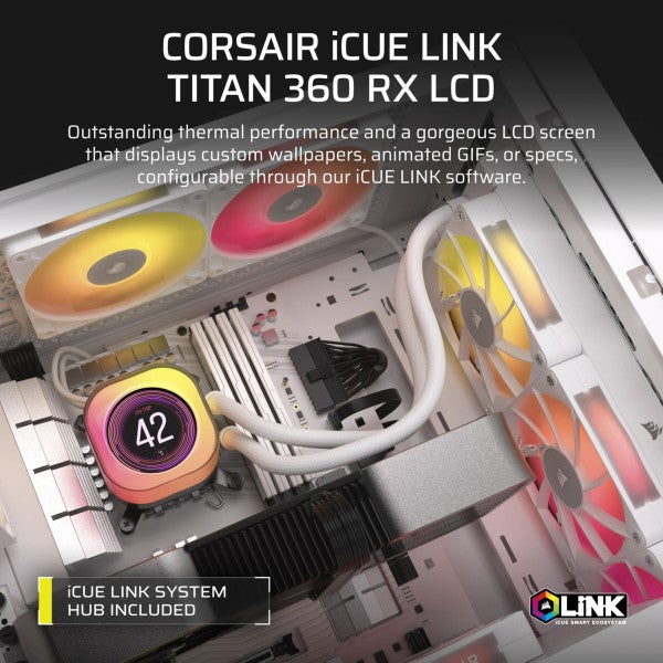 Cooler Corsair iCUE Link TITAN 240 RX LCD AIO - Wasserkühlung